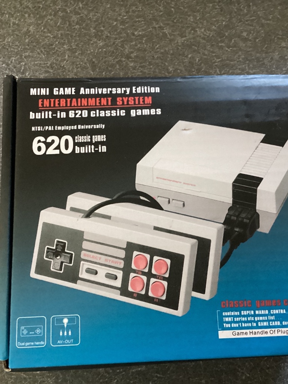 Classic gaming system. 620 mini game anniversary edition entertainment system